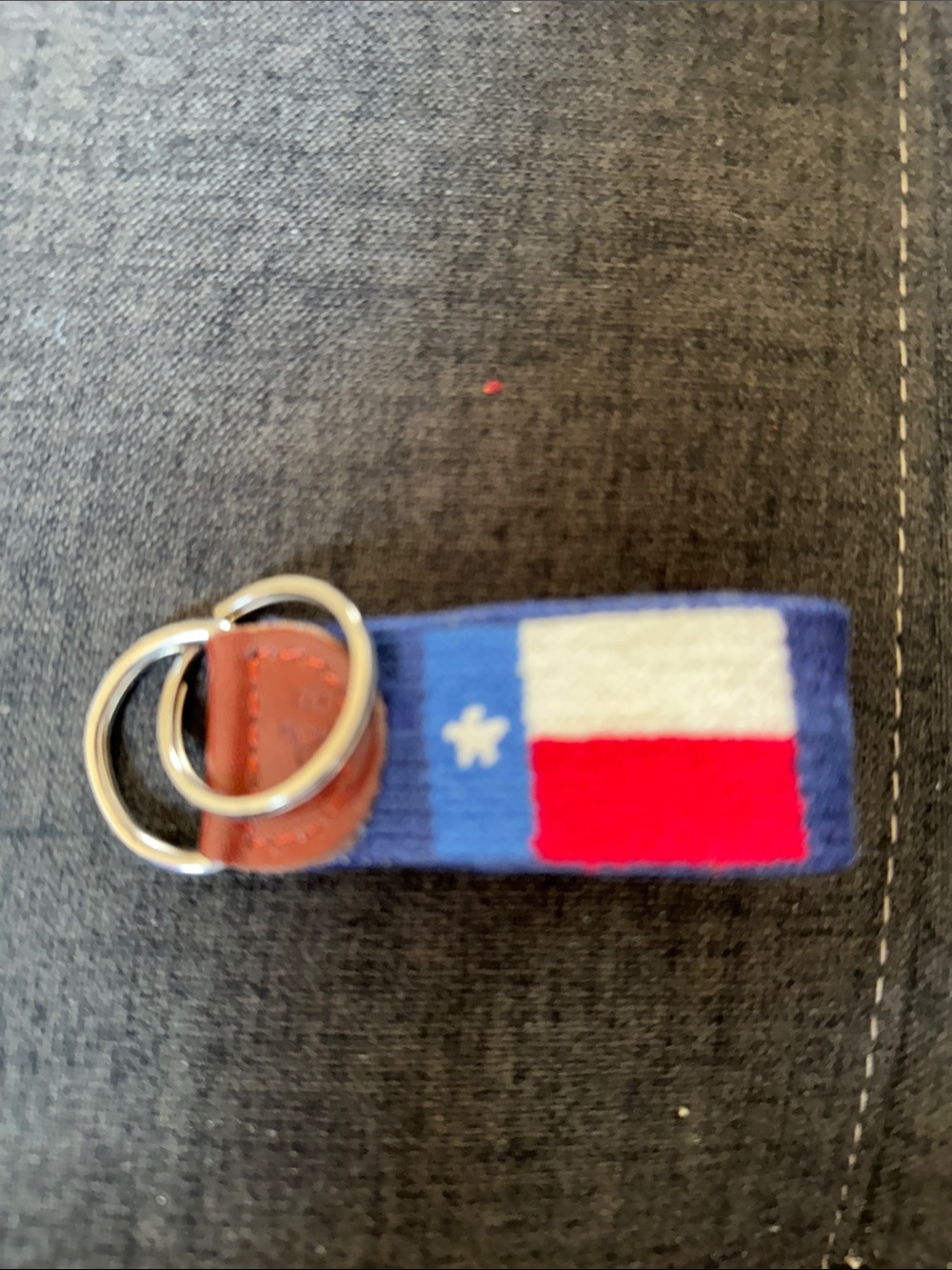 Smathers and Branson Texas lone star Red, White & Blue Texas Flag Key Fob
